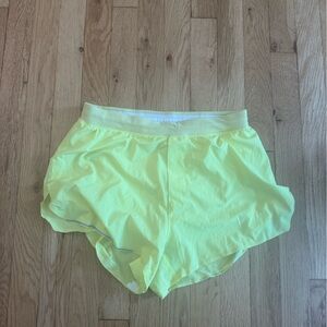 Lululemon Bright Yellow Athletic Shorts 3 inch inseam